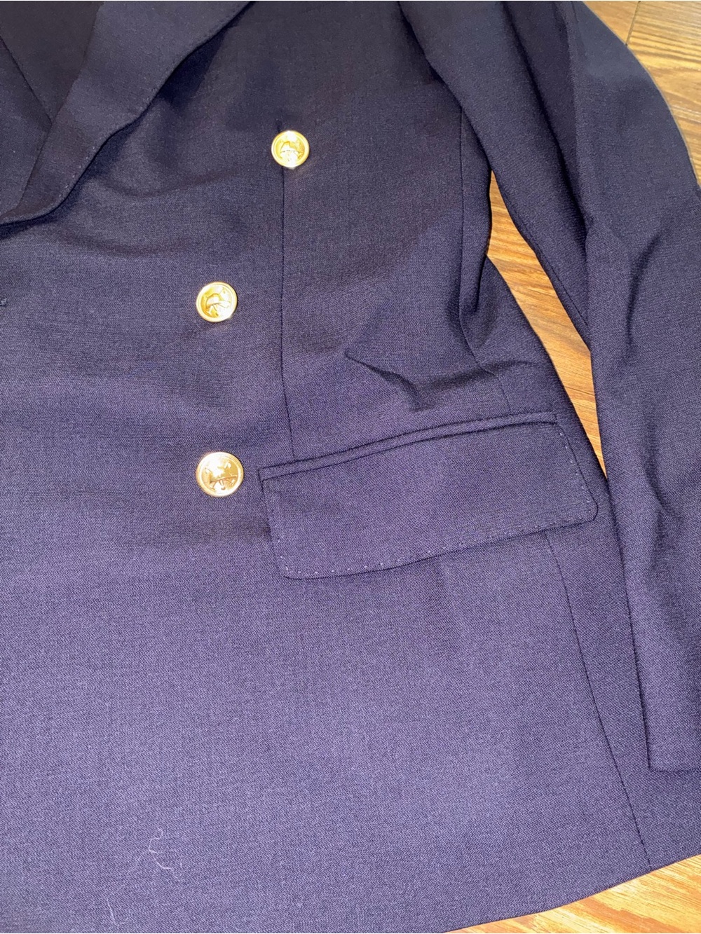 Polo Ralph Lauren Navy Double-Breasted Wool Serge Blazer - Picture 6 of 13